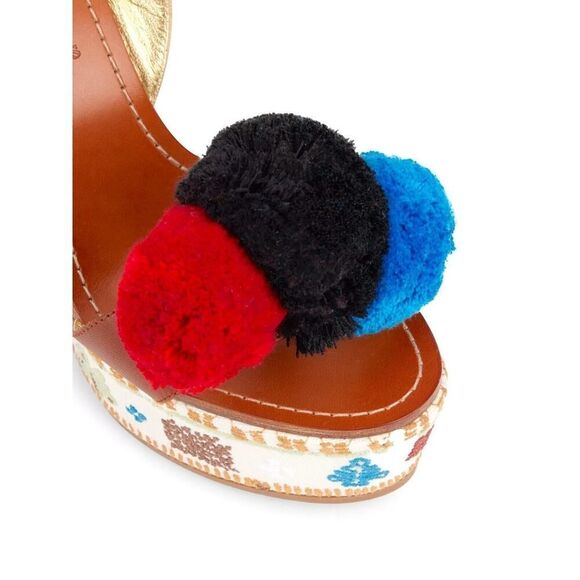 CHRISTIAN LOUBOUTIN Cycladissimo 120 Leather wedge sandals Multicolor 37 - Picture 5 of 9